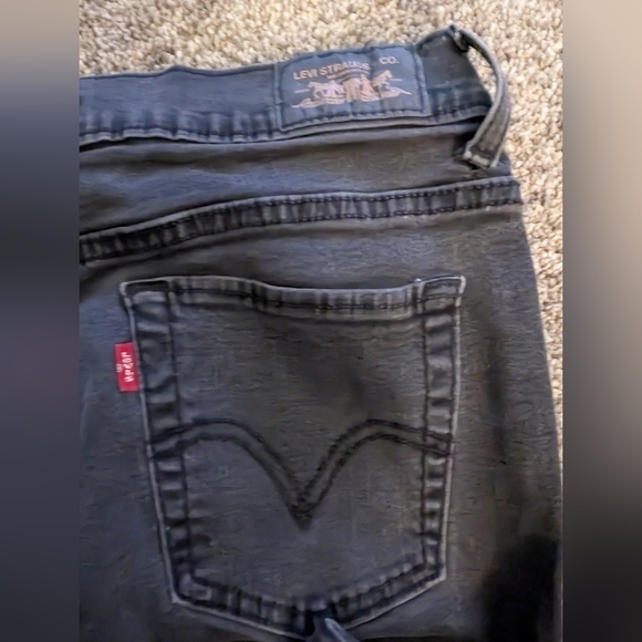 Levi's 512 Black Flare Jeans Great Condition Size 10 Medium - Picture 3 of 5